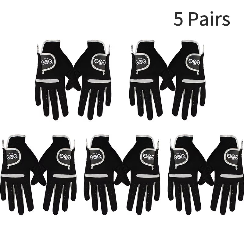 1 Pcs Men'S Golf Glove Left Hand Right Hand Micro Soft Fiber Breathable Golf Gloves Men Color Black Brand GOG