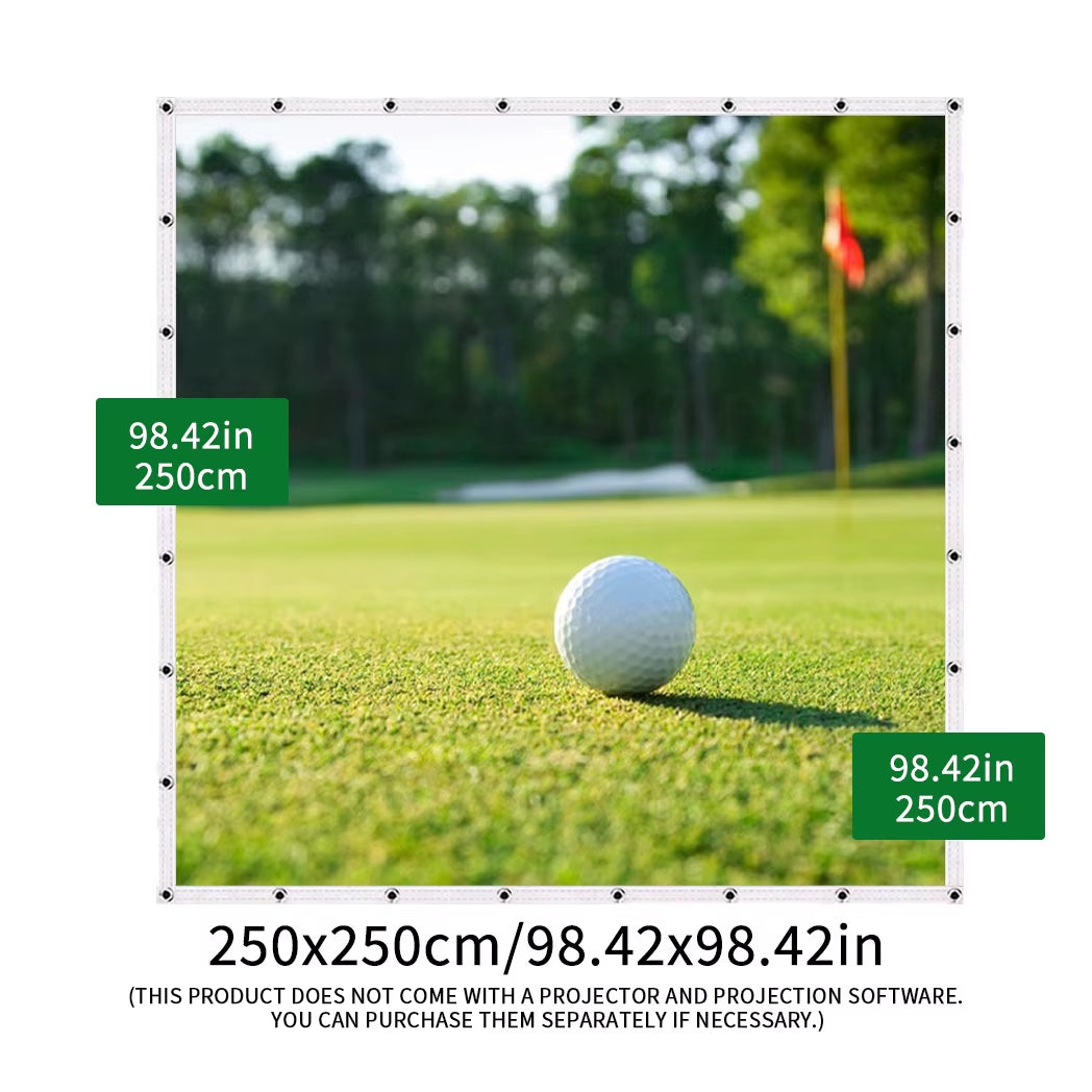 Golf Impact Screen - Silent HD, Tear-Resistant, Indoor & Outdoor Swing Training, Easy Setup, Anti-Strike, Various Sizes