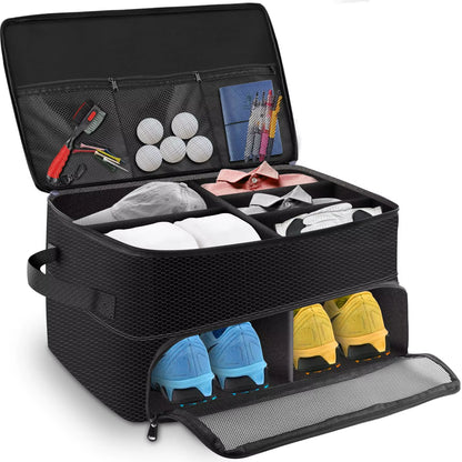 2 Layers Golf Trunk Organizer, Golf Accessories, Waterproof and Durable Golf Storage Bag, Golf Organizer for Car