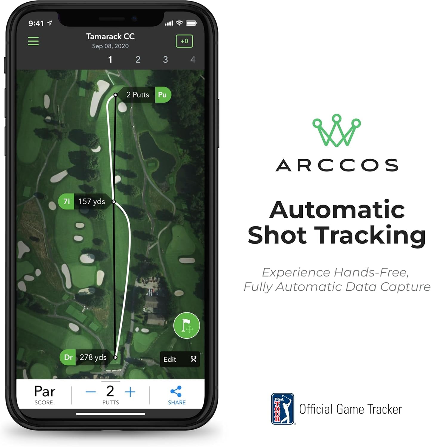 Golf Smart Sensors Swing Trainer Aid - First-Ever A.I. Powered GPS Rangefinder Gen 3+