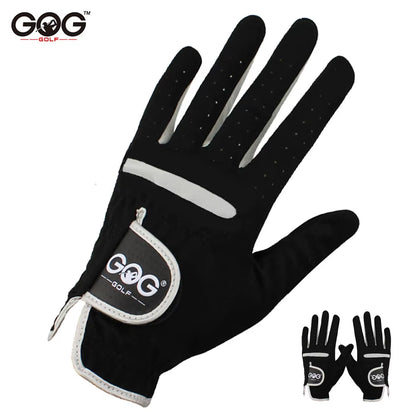 1 Pcs Men'S Golf Glove Left Hand Right Hand Micro Soft Fiber Breathable Golf Gloves Men Color Black Brand GOG