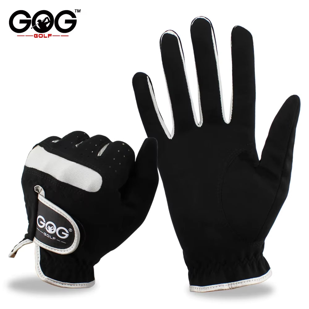 1 Pcs Men'S Golf Glove Left Hand Right Hand Micro Soft Fiber Breathable Golf Gloves Men Color Black Brand GOG