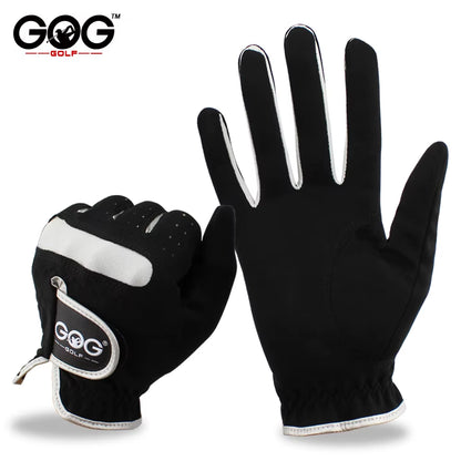 1 Pcs Men'S Golf Glove Left Hand Right Hand Micro Soft Fiber Breathable Golf Gloves Men Color Black Brand GOG
