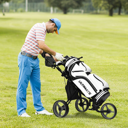 Golf Push Pull trolley with Storage Bag and Foot Brake