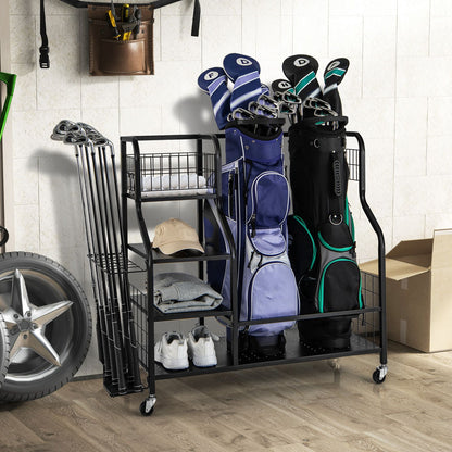5-In-1 Golf Bag Storage Organizer with Storage Basket