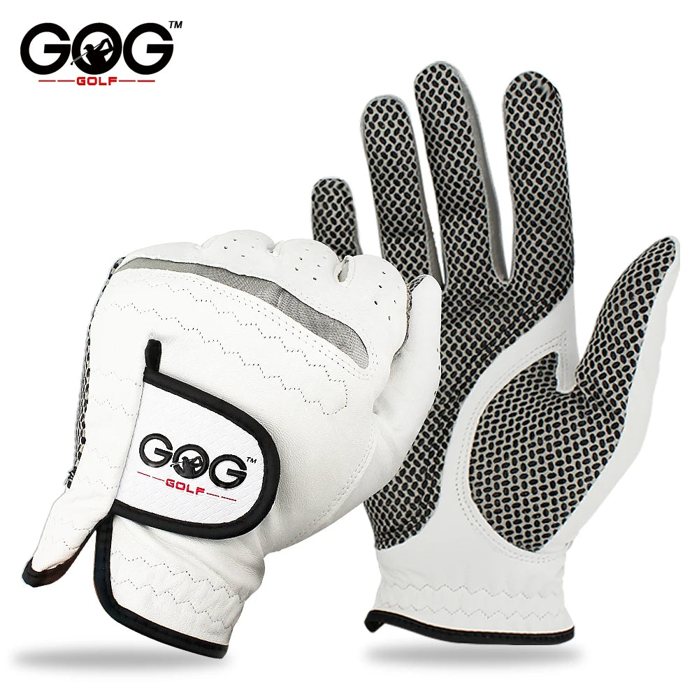 Pack 1 Pcs Golf Gloves Men'S Left/Right Hand Soft Breathable Pure Sheepskin with Anti-Slip Granules Golf Gloves Golf Men