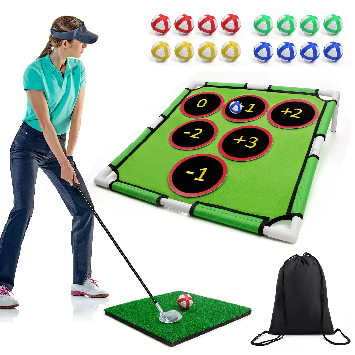 Golf Chipping Net Fun Yard Games Backyard Games for Young Adults Fathers and Golfers Easy Assembly Casual Home Golf Games