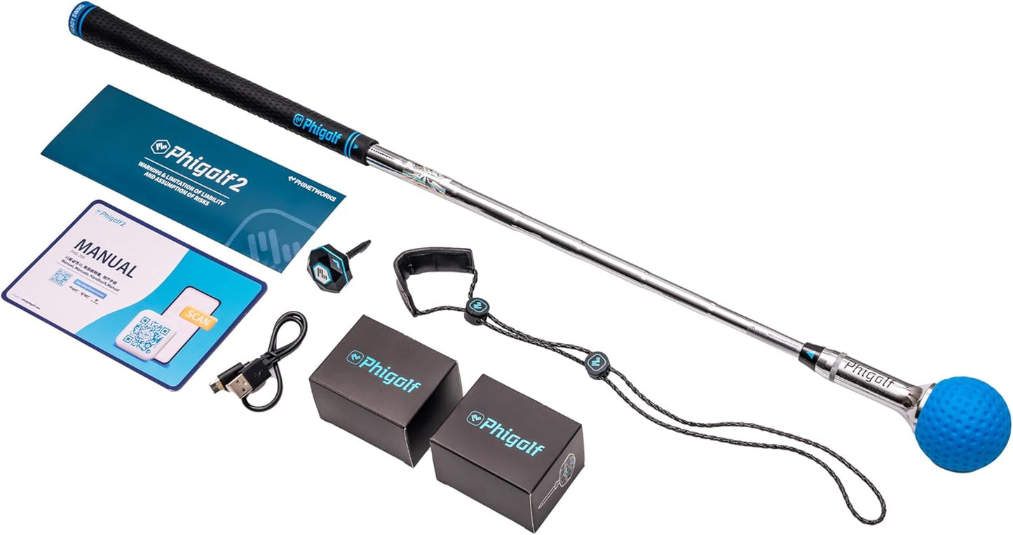 2 Home Golf Game Simulator: Enjoy Interactive Golf with Motion Sensor & Swing Stick for Indoor & Outdoor Fun – 38,000+ Courses Worldwide, Compatible with Android, Ios, App & E6 Connect