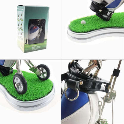 Golf Pens with Golf Bag Holder Novelty Gifts with 3 Pieces Aluminum Pen Golf Bag Pencil Holder Golf Souvenirs Gifts