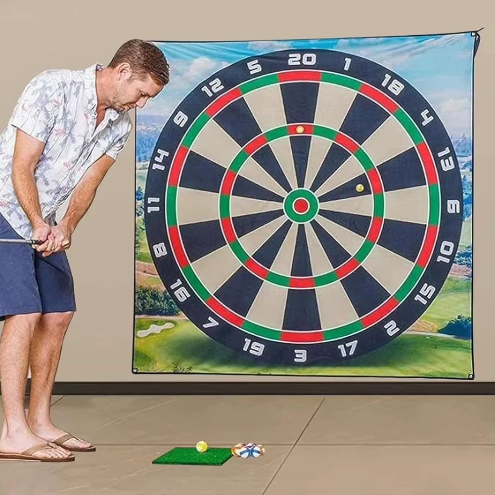 Golf Chipping Game Golf Game Mat with 12 Golf Balls Golf Stick Chip Game Chipping Golf Game Mat for Home Office