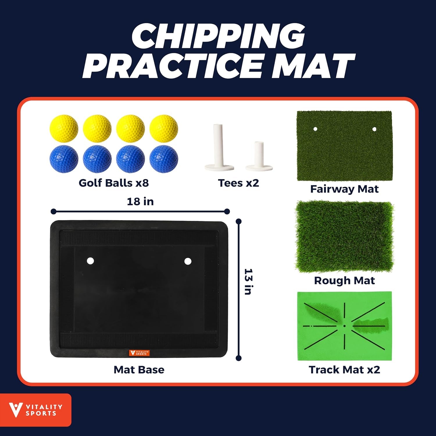 Premium Golf Hitting Mat - Golf Swing Path Trainer & Divot Board, Outdoor Indoor Practice Mat, Golf Swing Detection & Training Impact Mat for Golfers.
