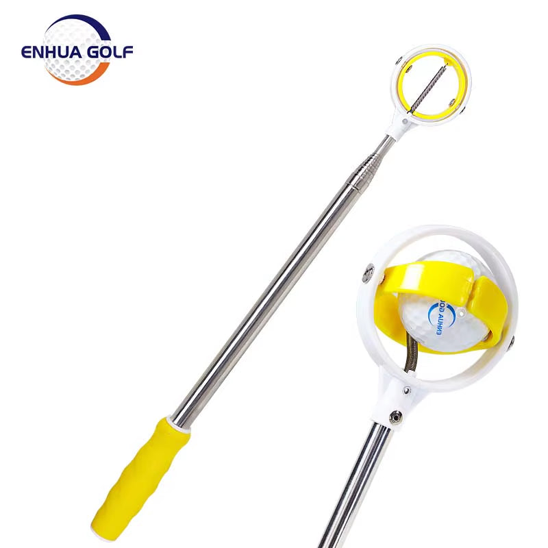 Golf Ball Pick up Tools Telescopic Golf Ball Retriever Retracted Automatic Locking Scoop Picker Golf Ball Catcher 6FT/9FT