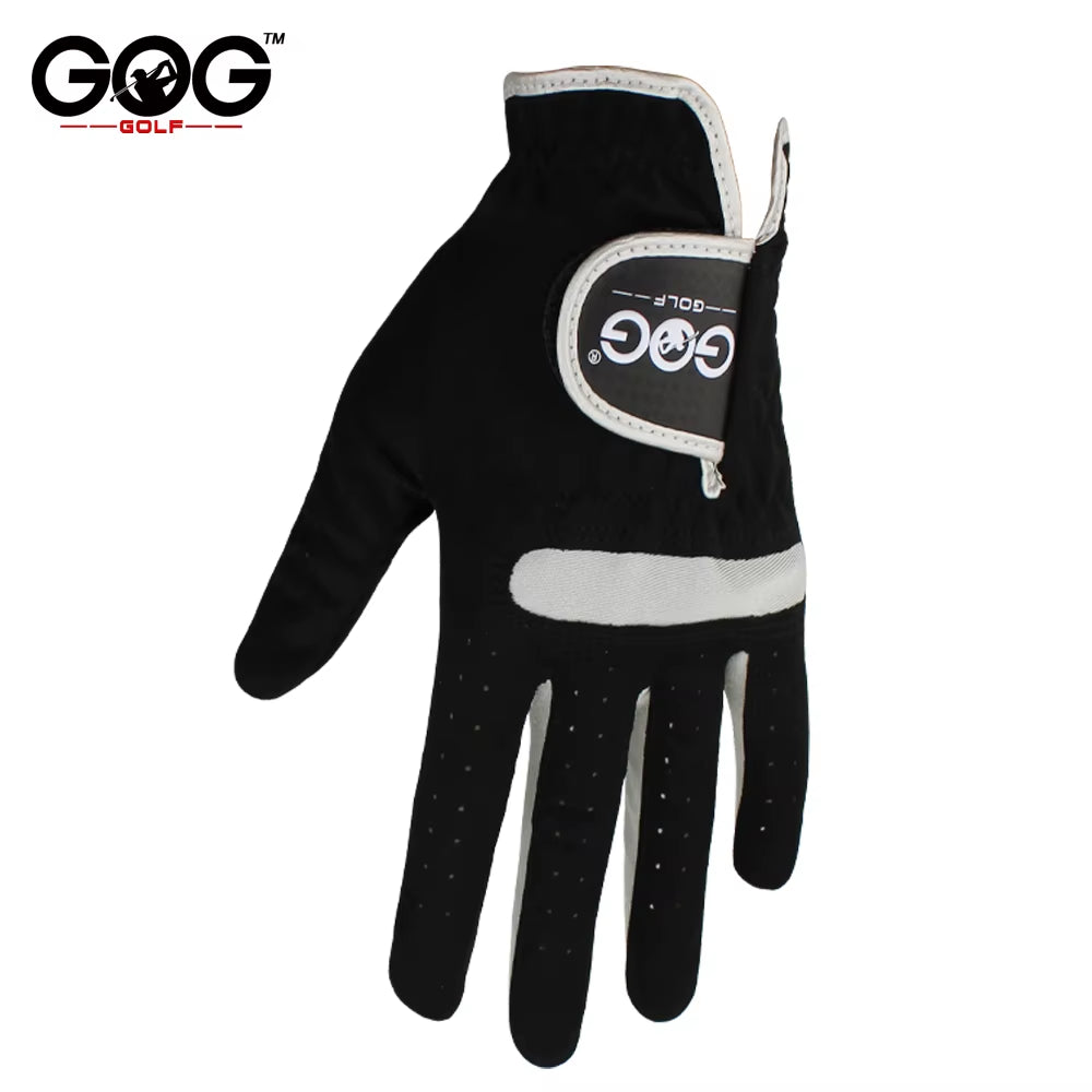 1 Pcs Men'S Golf Glove Left Hand Right Hand Micro Soft Fiber Breathable Golf Gloves Men Color Black Brand GOG