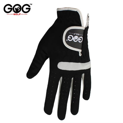 1 Pcs Men'S Golf Glove Left Hand Right Hand Micro Soft Fiber Breathable Golf Gloves Men Color Black Brand GOG