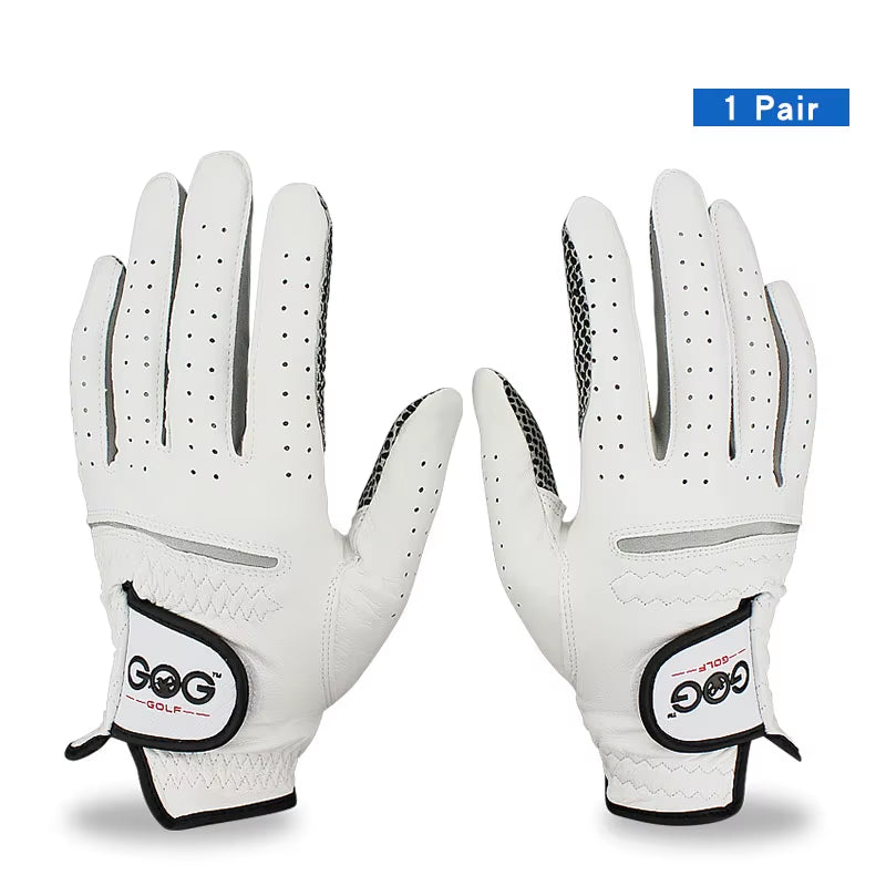 Pack 1 Pcs Golf Gloves Men'S Left/Right Hand Soft Breathable Pure Sheepskin with Anti-Slip Granules Golf Gloves Golf Men