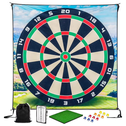 Golf Chipping Game Golf Game Mat with 12 Golf Balls Golf Stick Chip Game Chipping Golf Game Mat for Home Office