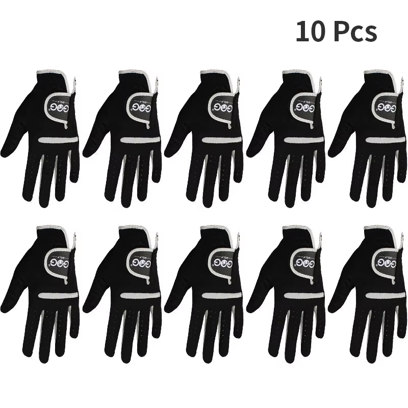 1 Pcs Men'S Golf Glove Left Hand Right Hand Micro Soft Fiber Breathable Golf Gloves Men Color Black Brand GOG