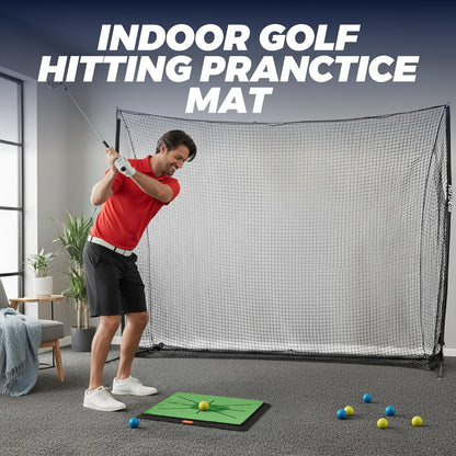 Premium Golf Hitting Mat - Golf Swing Path Trainer & Divot Board, Outdoor Indoor Practice Mat, Golf Swing Detection & Training Impact Mat for Golfers.