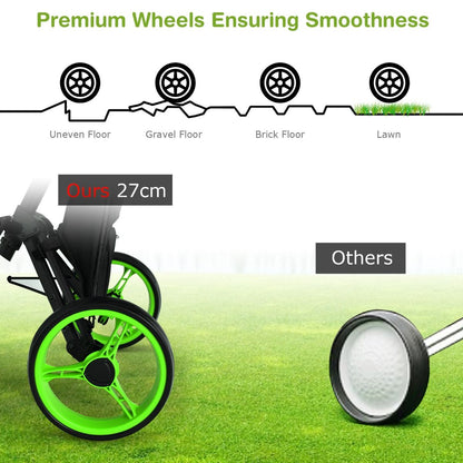 Golf Push Pull trolley with Storage Bag and Foot Brake