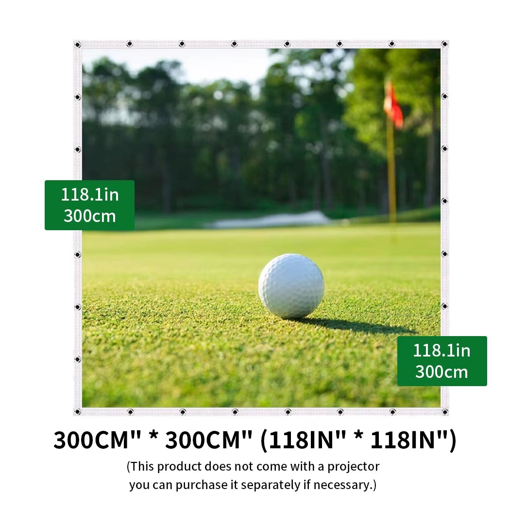 Golf Impact Screen - Silent HD, Tear-Resistant, Indoor & Outdoor Swing Training, Easy Setup, Anti-Strike, Various Sizes