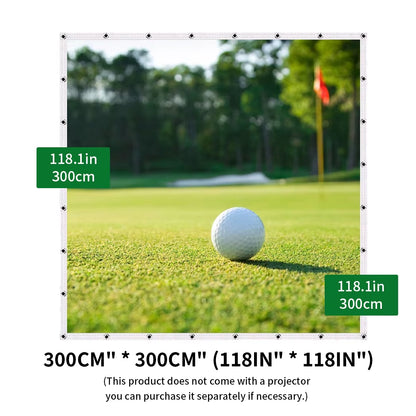 Golf Impact Screen - Silent HD, Tear-Resistant, Indoor & Outdoor Swing Training, Easy Setup, Anti-Strike, Various Sizes