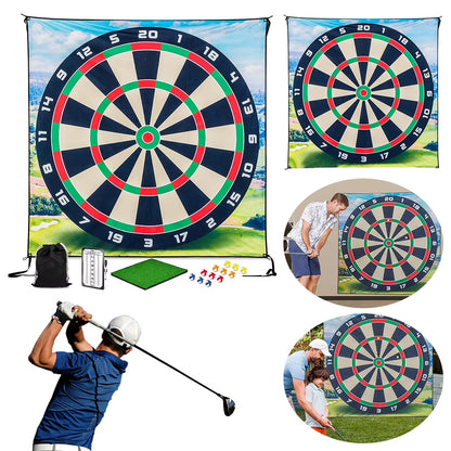 Golf Chipping Game Golf Game Mat with 12 Golf Balls Golf Stick Chip Game Chipping Golf Game Mat for Home Office