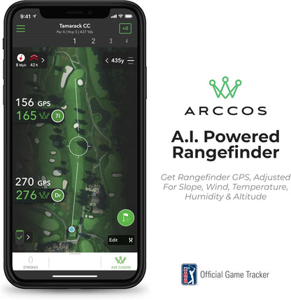 Golf Smart Sensors Swing Trainer Aid - First-Ever A.I. Powered GPS Rangefinder Gen 3+
