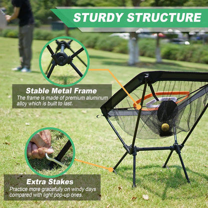 Golf Chipping Net & Driving Net, Backyard Golf Practice Net with Mat, Indoor Golf Training Target with Balls, Funny Golf Games Golf Gifts for Golfers