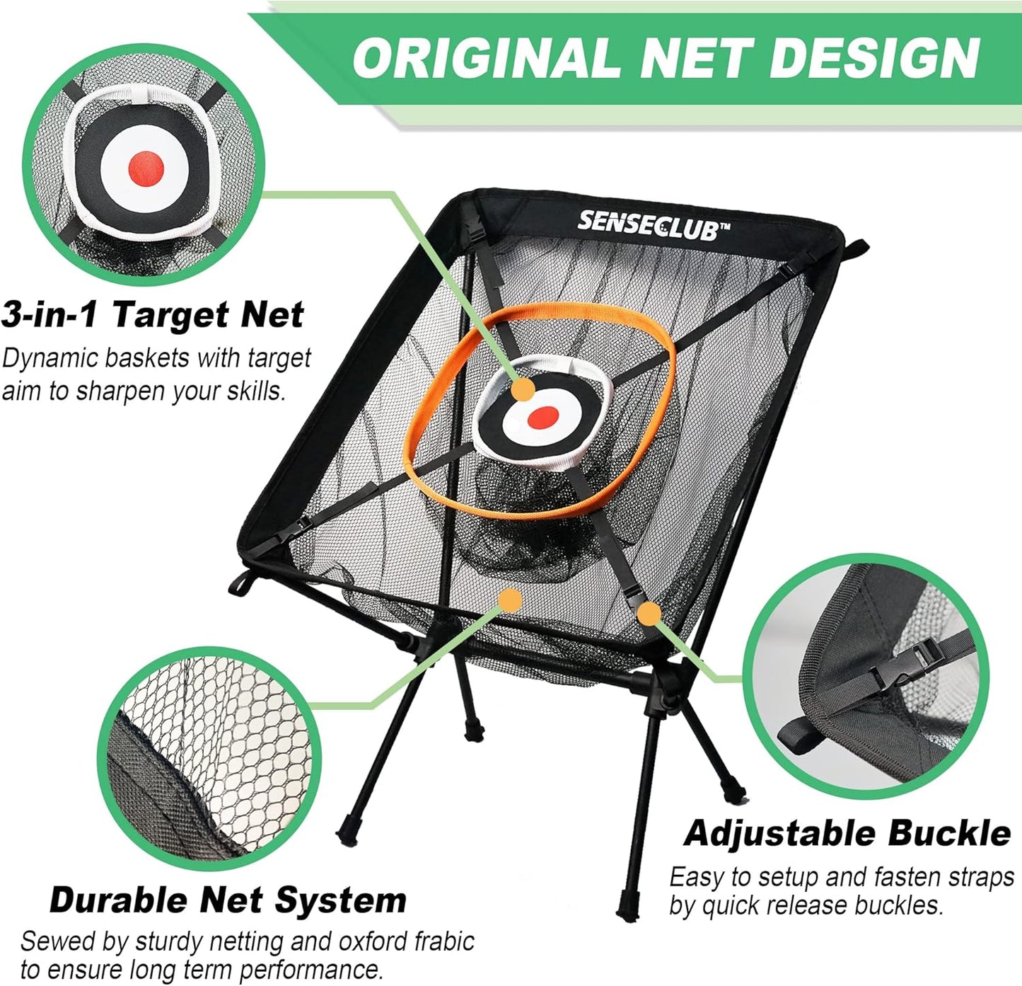 Golf Chipping Net & Driving Net, Backyard Golf Practice Net with Mat, Indoor Golf Training Target with Balls, Funny Golf Games Golf Gifts for Golfers