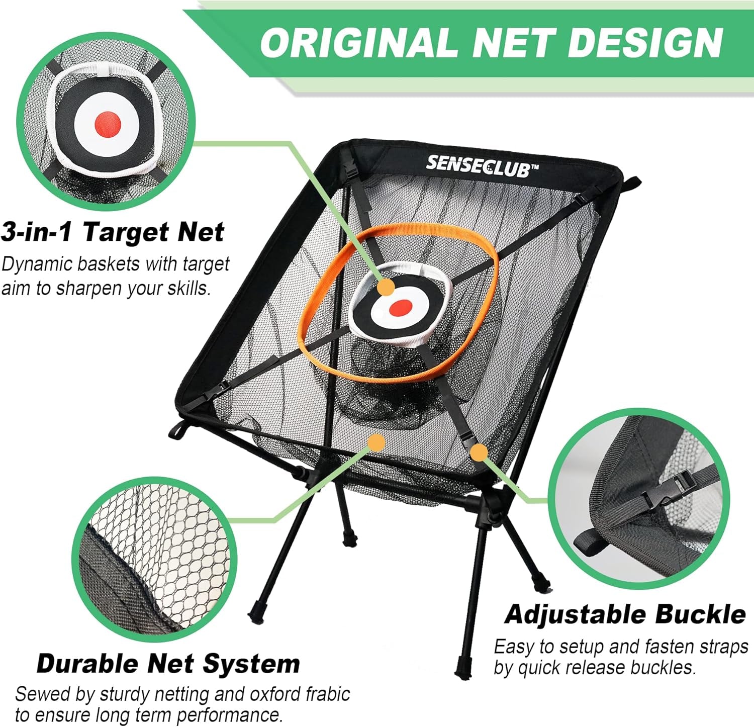 Golf Chipping Net & Driving Net, Backyard Golf Practice Net with Mat, Indoor Golf Training Target with Balls, Funny Golf Games Golf Gifts for Golfers