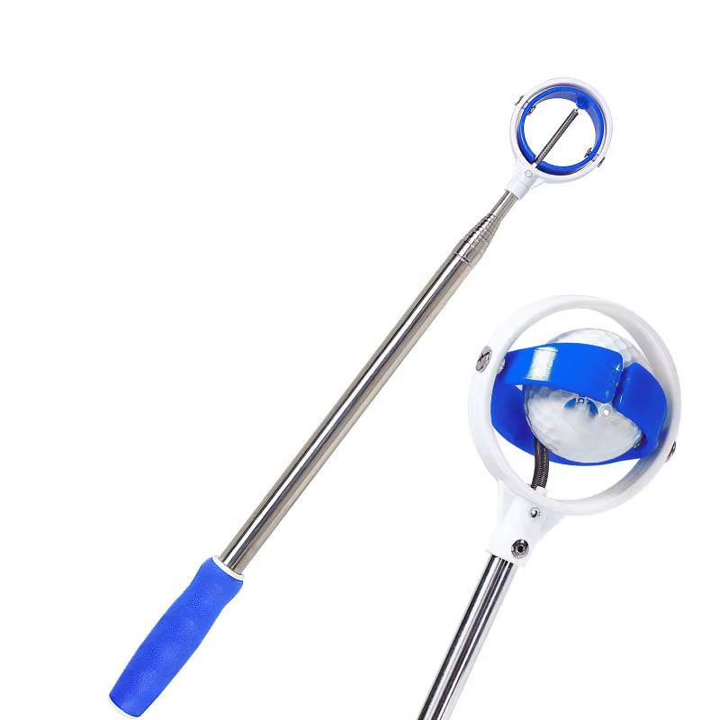 Golf Ball Pick up Tools Telescopic Golf Ball Retriever Retracted Automatic Locking Scoop Picker Golf Ball Catcher 6FT/9FT