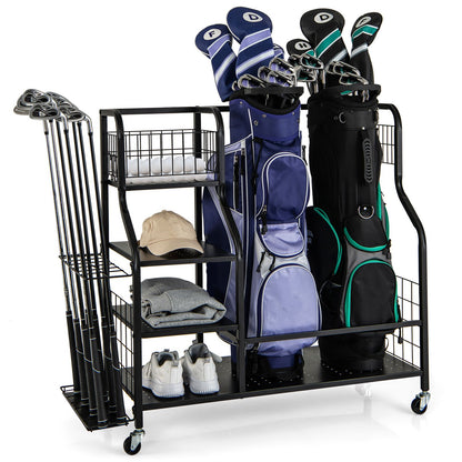 5-In-1 Golf Bag Storage Organizer with Storage Basket